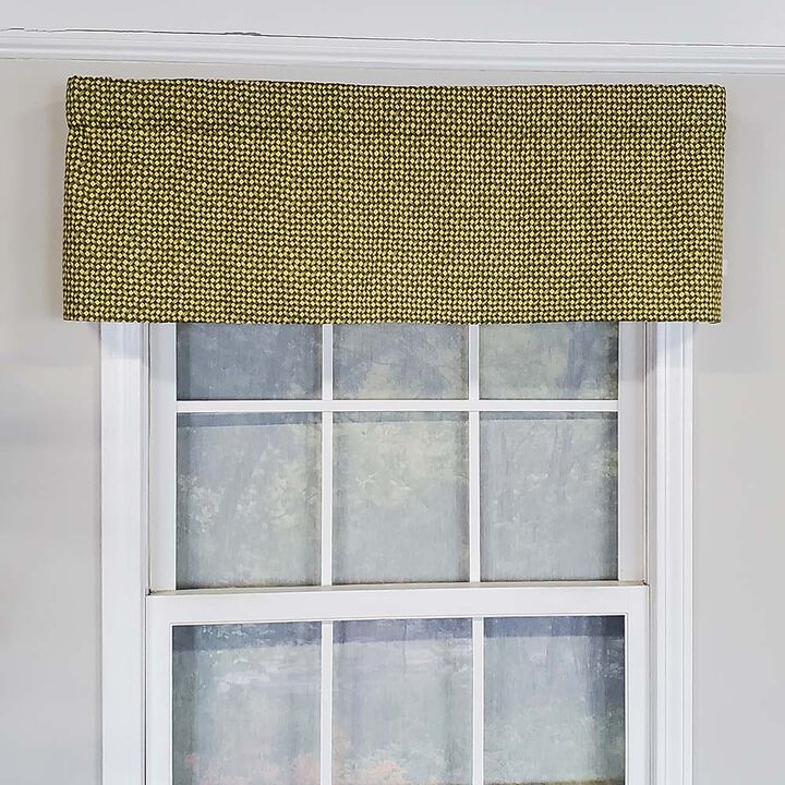 RLF Home Cabana Trellis Window Treatment Tailored Valance 3" Rod Pocket 50" x 14" Yellow