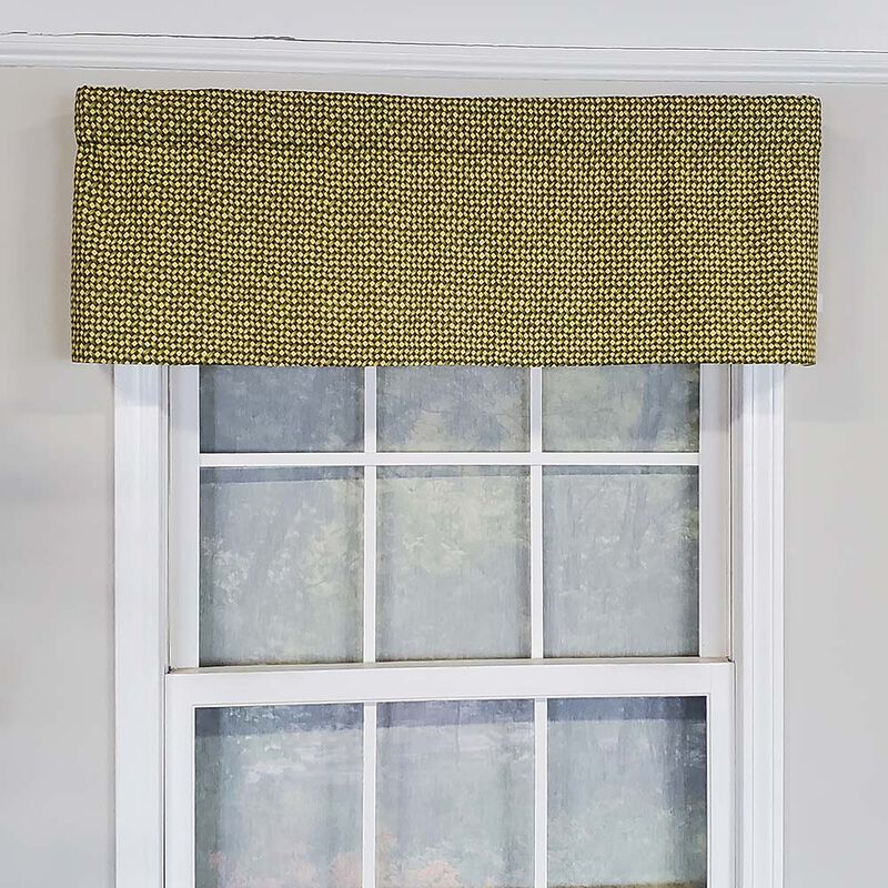 RLF Home Cabana Trellis Window Treatment Tailored Valance 3" Rod Pocket 50" x 14" Yellow