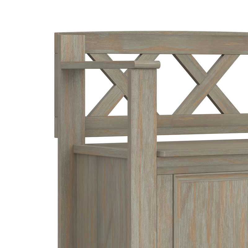 Simpli Home Amherst Small Entryway Storage Bench image number 6