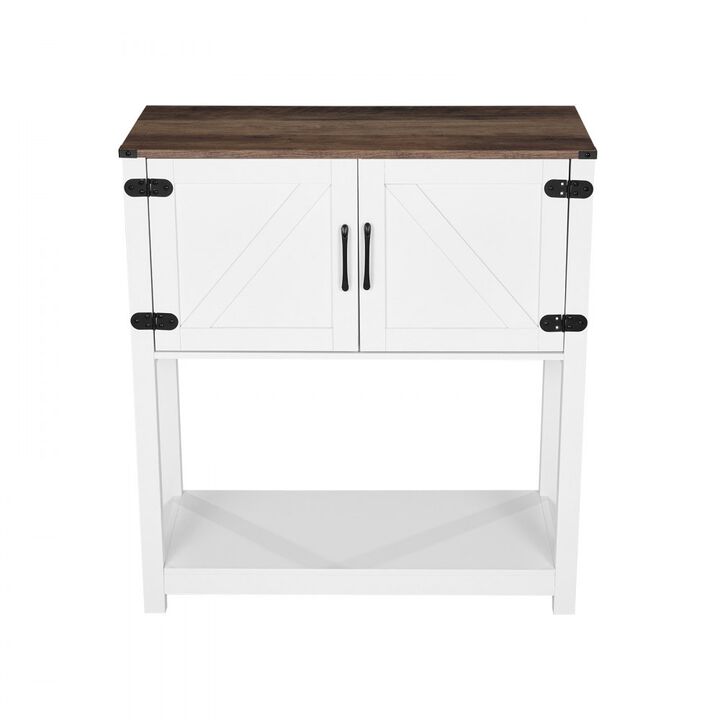 Rustic Farmhouse Buffet Sideboard with Storage Cabinets for Kitchen, Dining Room & Hallway