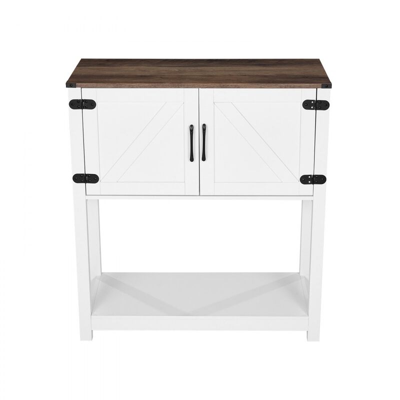 Rustic Farmhouse Buffet Sideboard with Storage Cabinets for Kitchen, Dining Room & Hallway