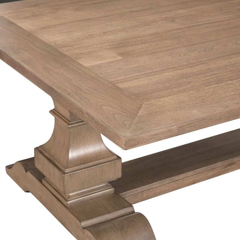 Liberty Furniture Haven Hills Rectangular Cocktail Table for Living Room - Camel Beige Birch Wood image number 5