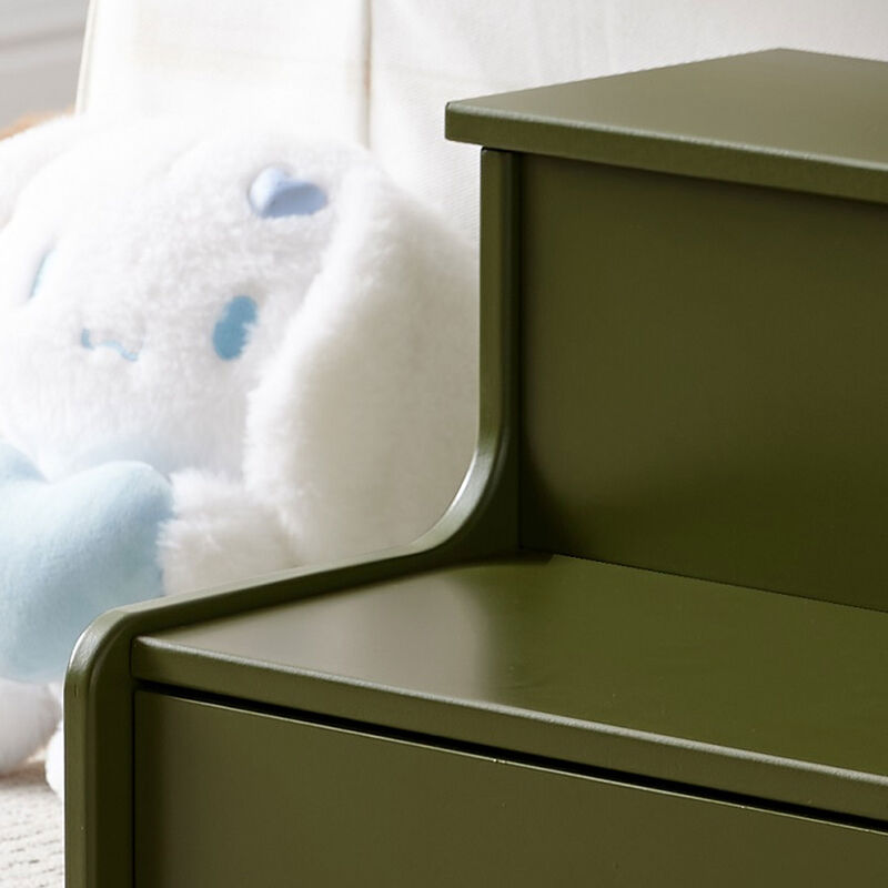 Kings Brand Furniture Wooden Toddler Step Stool for Kids with Storage for Bedroom, Bathroom & Kitchen