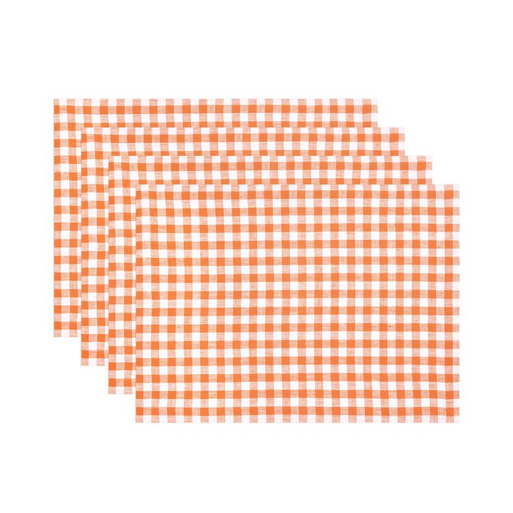 Linen Placemats - Gingham Check