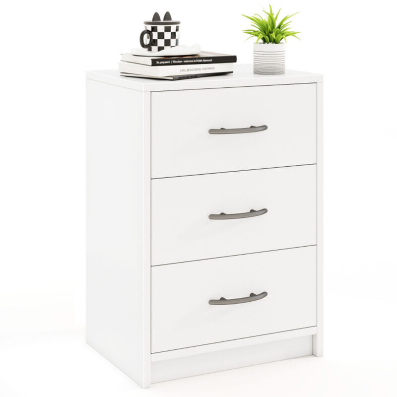 3 Drawer Nightstand with Storage for Living Room