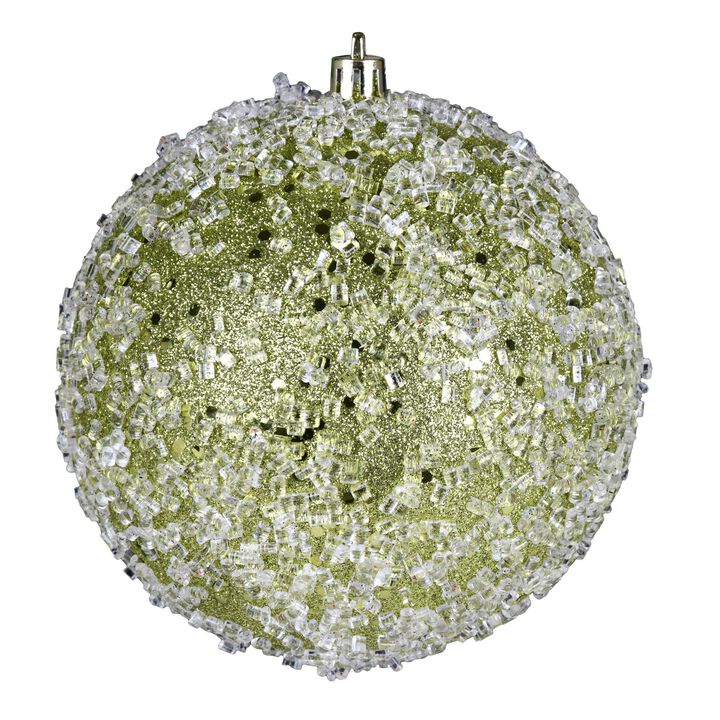 Lime Glitter Hail Ball 4/Bag