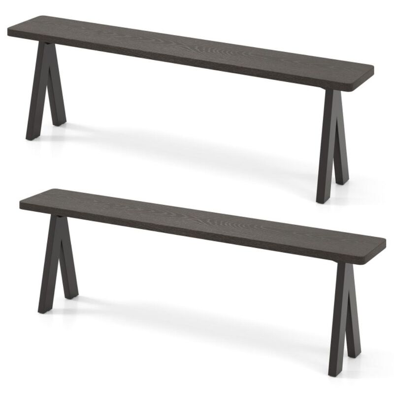 Hivvago 3-Person Outdoor Bench Set of 2 with 800 LBS Bearing Capacity