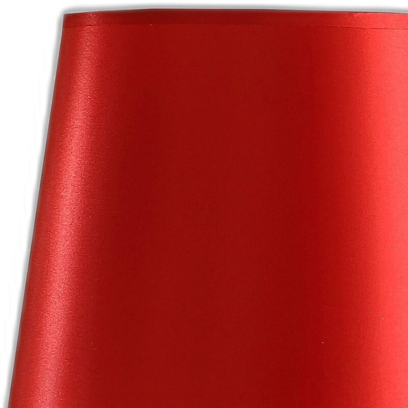 Hivvago 21" Red Bedside Table Lamp With Red Empire Shade