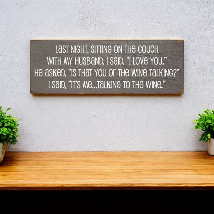 Humorous Wine Quote Wood Sign, Rustic Home Wall Decor for Kitchen Bar and Living Room
