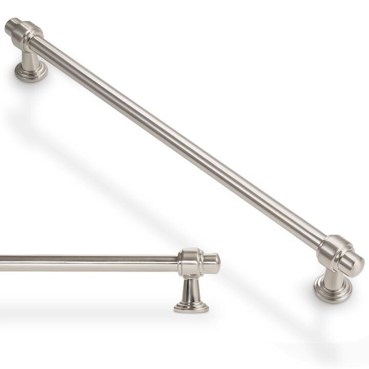 BUKOBYHE 10 Pack 10 Inch Kitchen Cabinet Handles Brushed Satin Nickel Cabinet Pulls Silvery Drawer Pulls Zinc Alloy Kitchen Hard