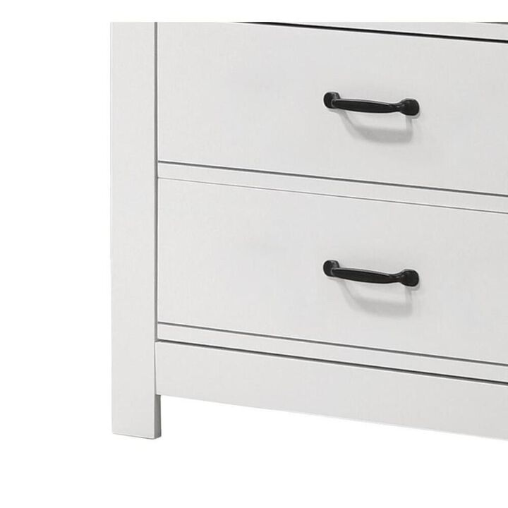 Lilola Home Cassini White 5-Drawer Chest