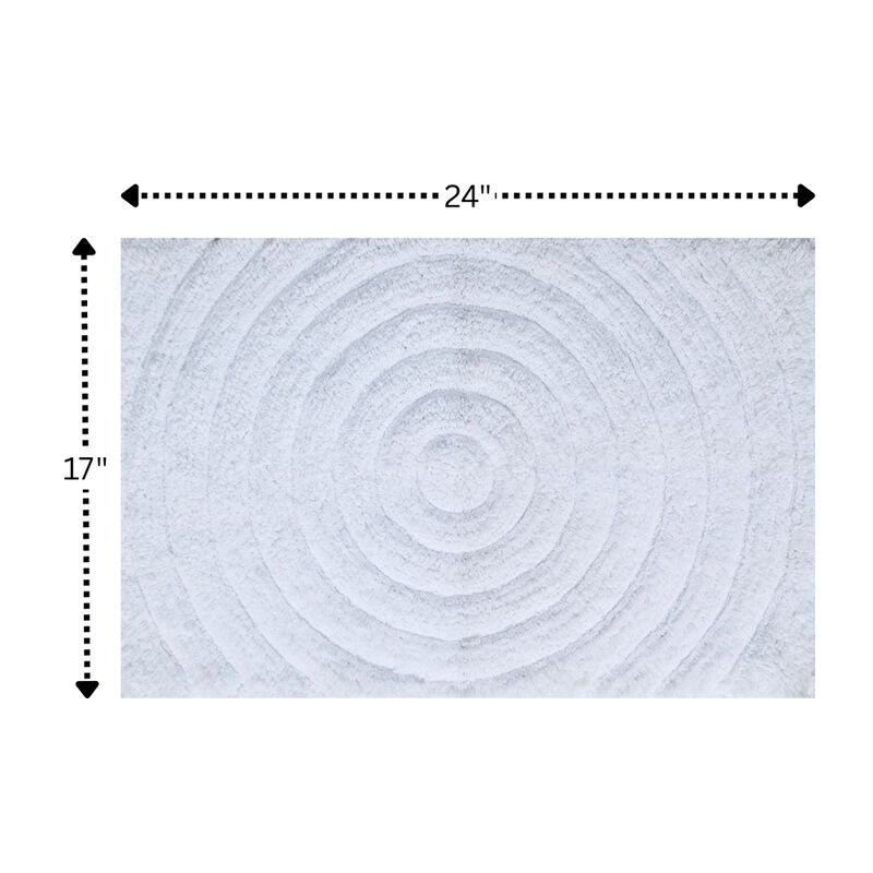 Knightsbridge Echo 220 GSF Non Skid Back Bath Rug 17" x 24" - Stone