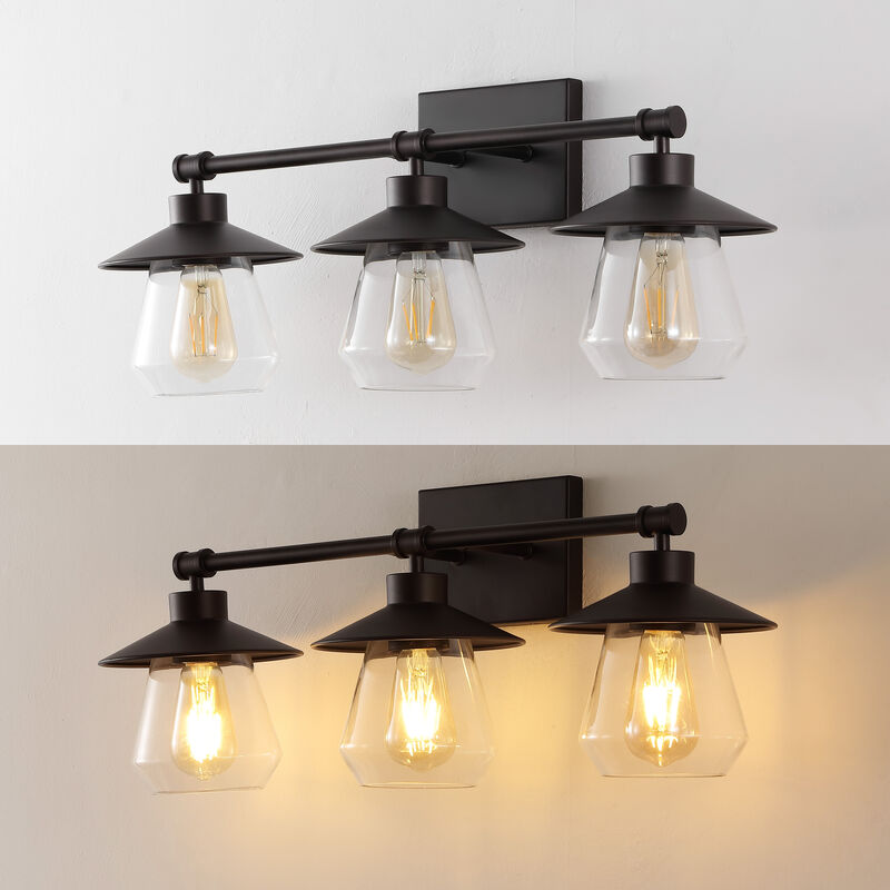 Avalon 26" 3-Light Farmhouse Cottage Vanity Light with Bathroom Hardware Accessory 5-Piece Set