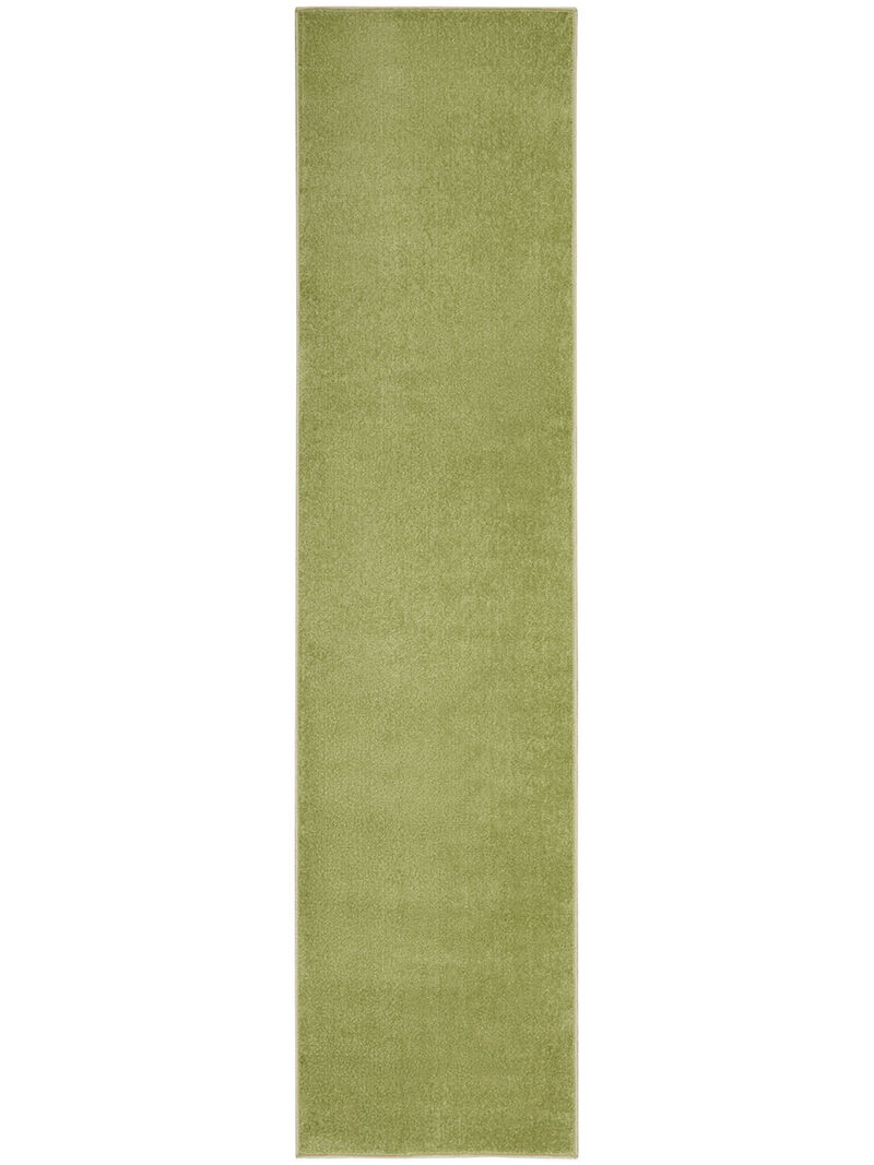Nourison Essentials NRE01 Green 2'2" x 16' Rug image number 0