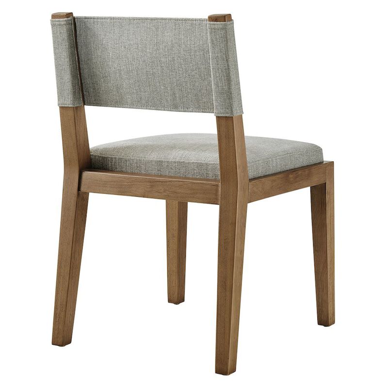 Calder Fabric Upholstered Wood Armless Dining Chair image number 4