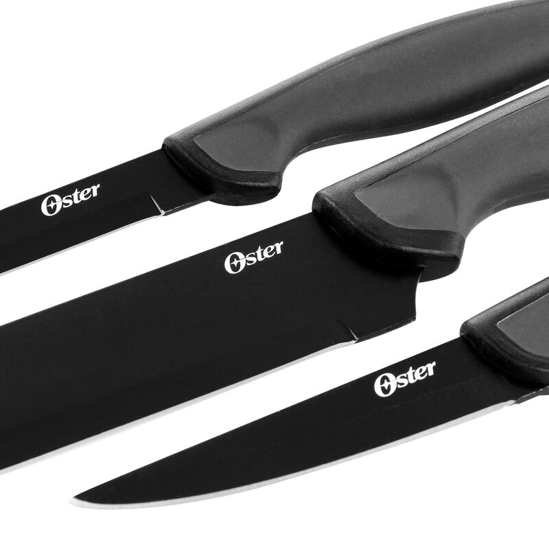 Oster Slice Craft 3 Piece Stainless Steel Cutlery Set in Black image number 4