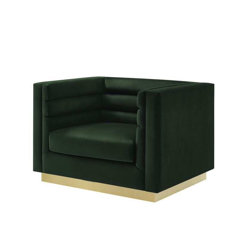 Inspired Home Eila Velvet Club Chair