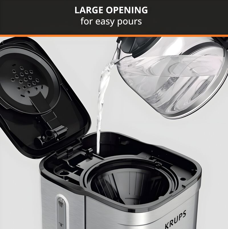Krups Simply Brew 10-Cup Drip Coffee Maker | Stainless Steel image number 2