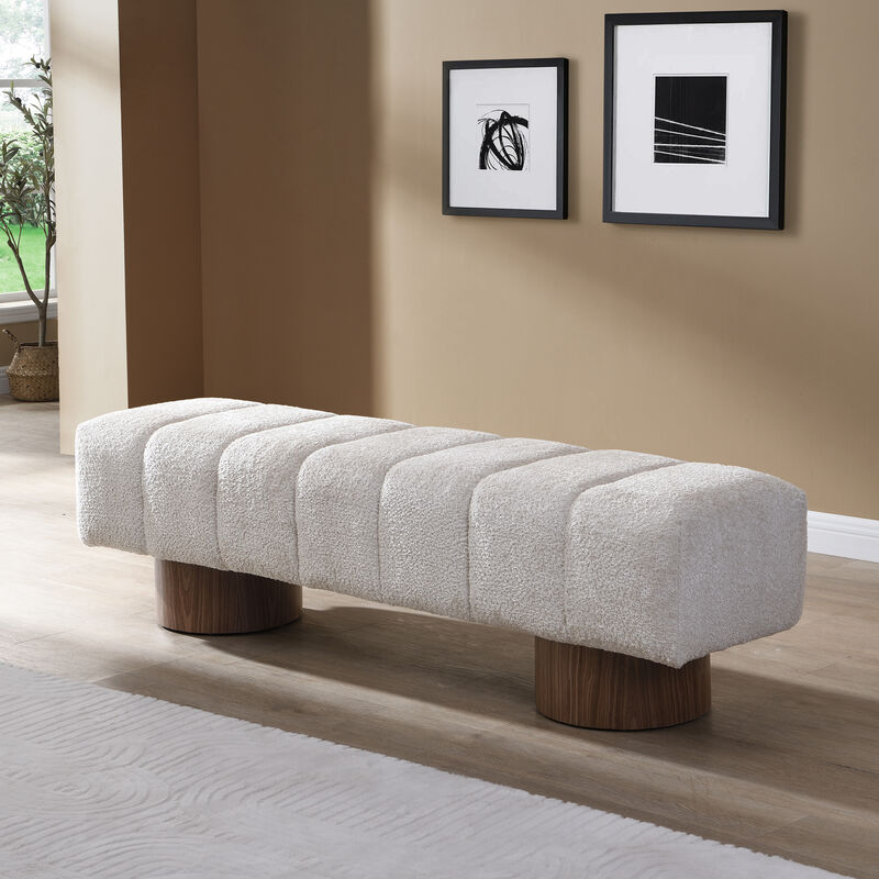Merax Upholstered Dining Bench Ottoman