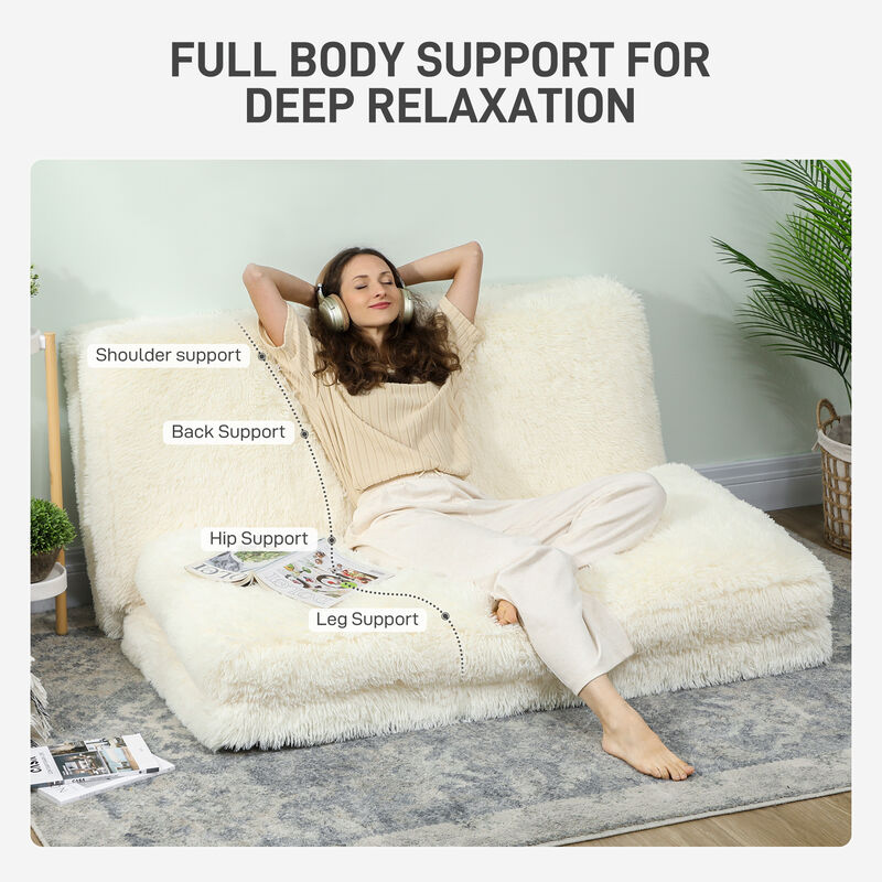 Hivvago Bean Bag Floor Sofa Bed with Foam Filling image number 4