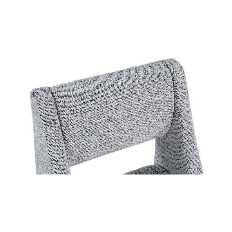 Meridian Furniture Jayce Grey Boucle Fabric Dining Chair, Set of 2