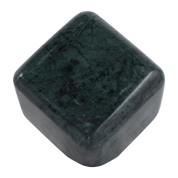 5x5" Marble Cube Orb, Green