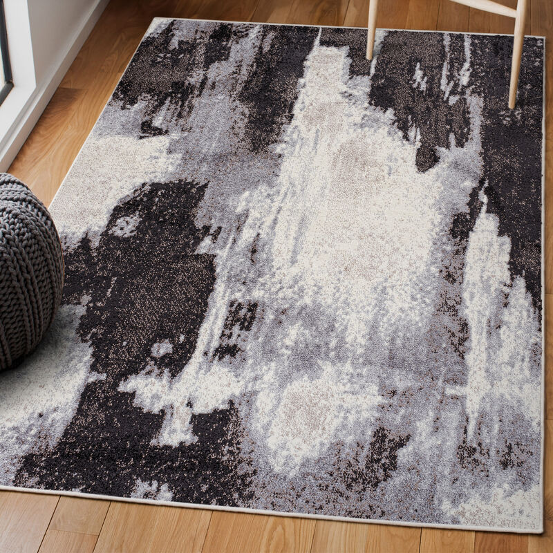 Zoe Contemporary Bohemian Abstract Marble Area Rug