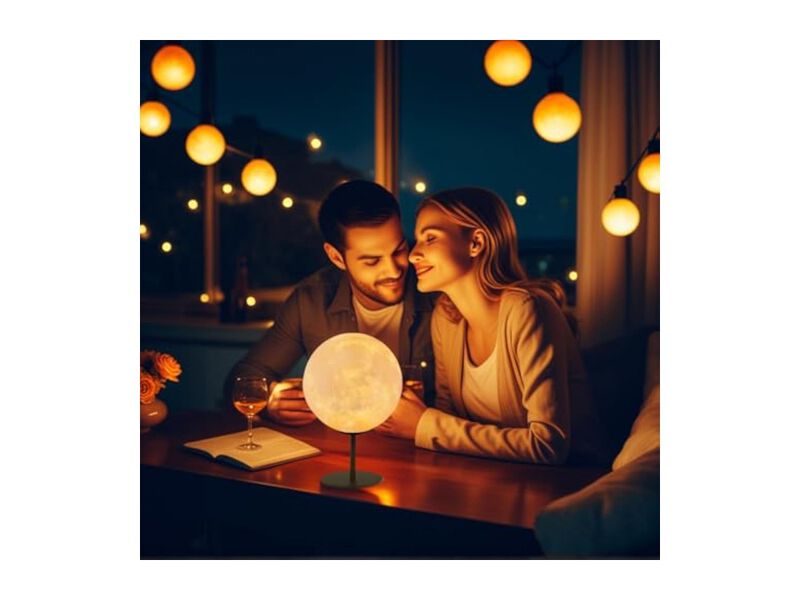 Dimmable LED Moon Desk Lamp For Living Room Bedroom Office image number 3