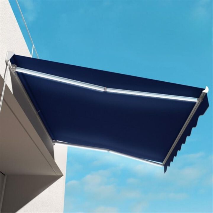 Electric Outdoor Awning, Automatic Retractable Sunshade for Deck, Balcony & Garden
