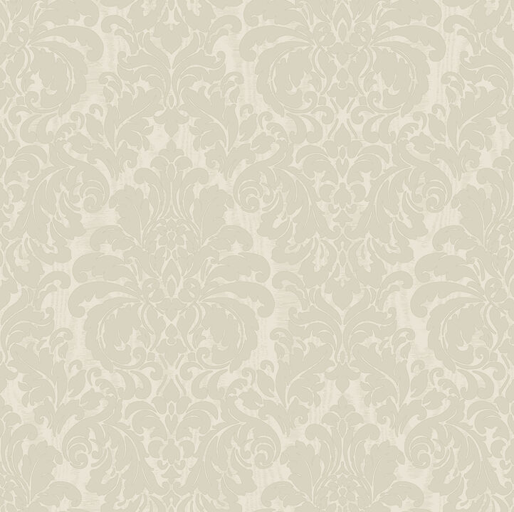 Betina White Damask Wallpaper (Set of 2)