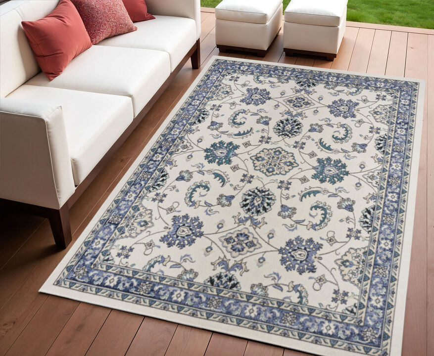 HomeRoots Floral Indoor Outdoor Area Rug