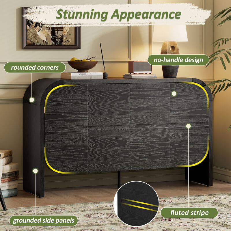 Merax Vintage 4-Door Sideboard Storage Cabinet