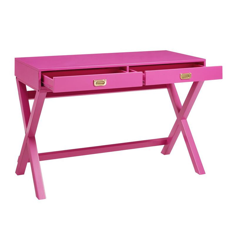 Linon Peggy Raspberry Writing Desk image number 2