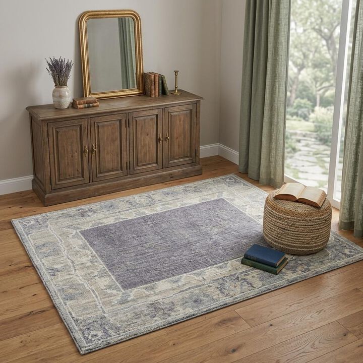 HomeRoots Floral Power Loom Area Rug
