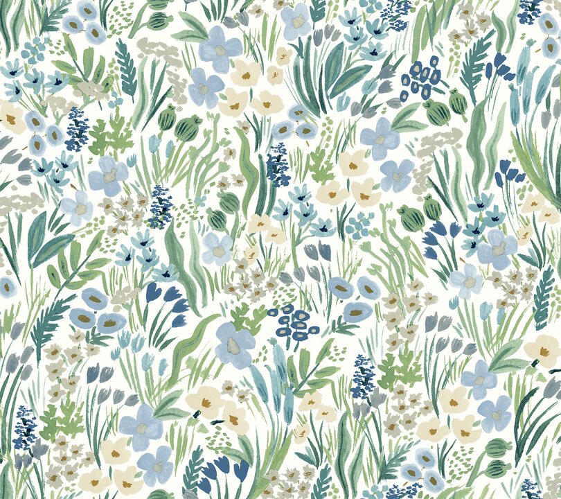 Lea Indigo Peel & Stick Wallpaper