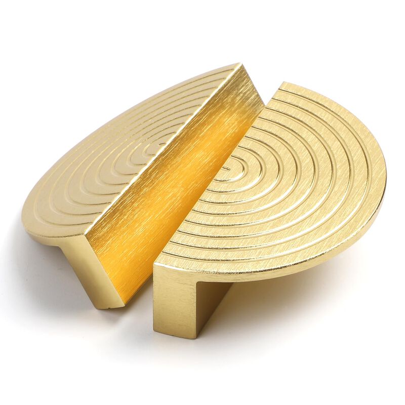 BaiNong Brass Cabinet pulls Brushed Drawer pulls Modern Gold Cabinet pulls Cabinet Handles Drawer Handles for Dresser Closet (2P