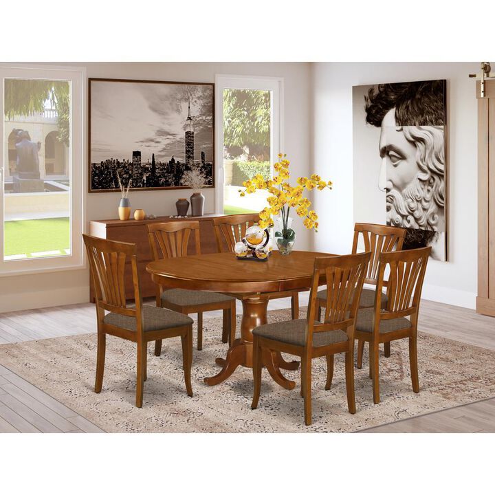 7 Pc Dining room set for 6- Kitchen dinette Table and 6 Dining Chairs