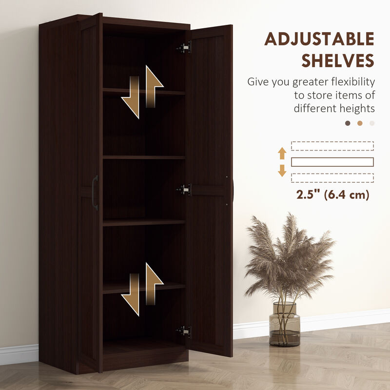 Hivvago Pantry Cabinet with 5-Tier and Adjustable Shelving image number 4