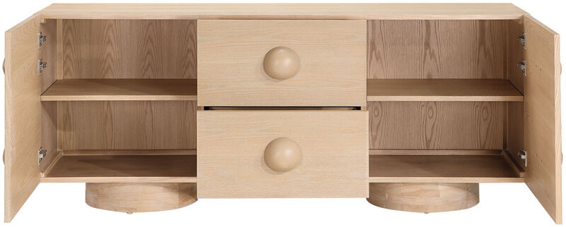 Meridian Furniture Bubble Natural Rubberwood with Oak Veneer Sideboard/Buffet image number 4