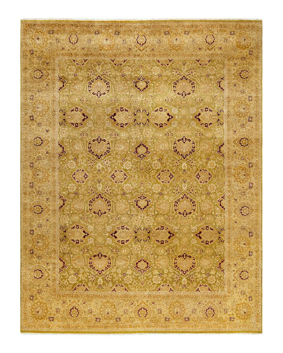 Mogul, One-of-a-Kind Hand-Knotted Area Rug  - Green,  8' 1" x 10' 7"