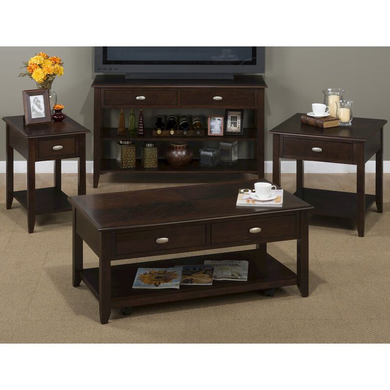 Jofran Merlot Warm Contemporary 48 Sofa Table