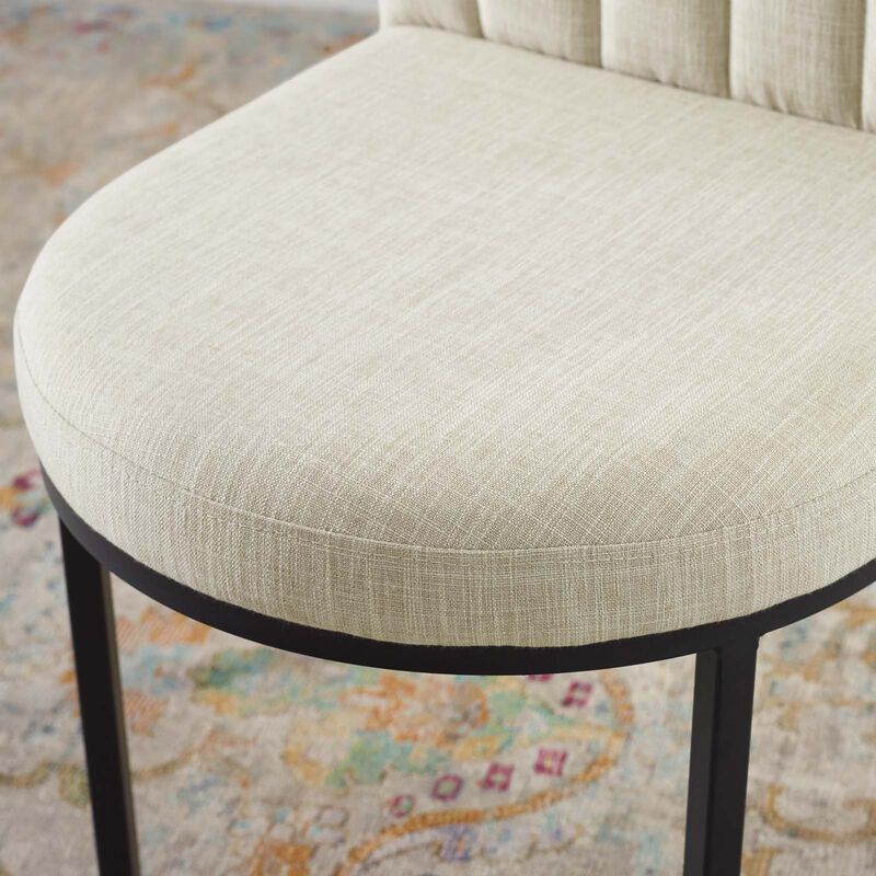 Isla Channel Tufted Upholstered Fabric Dining Side Chair image number 6