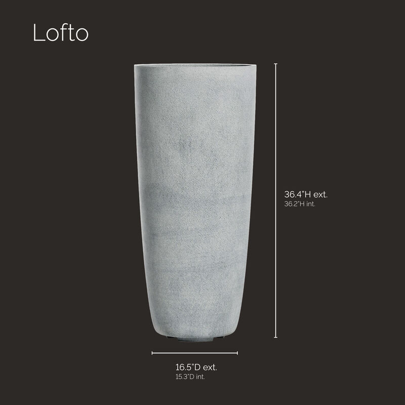 COSAPOTS Lofto Tall Planter - Fiberglass Indoor/Outdoor and Weather-Resistant Large Planter