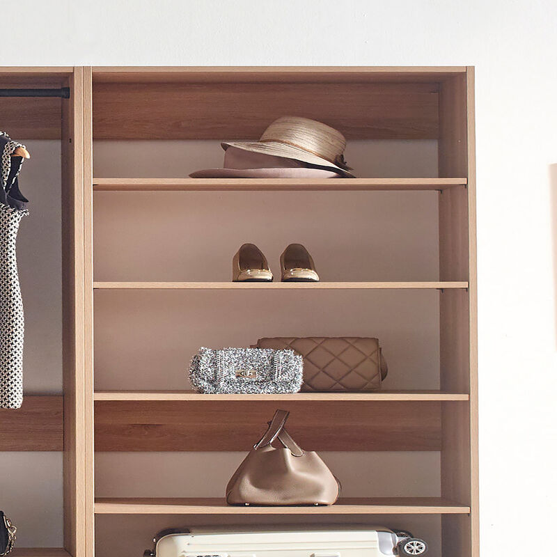 Prosper Oak Freestanding Walk in Wood Closet System