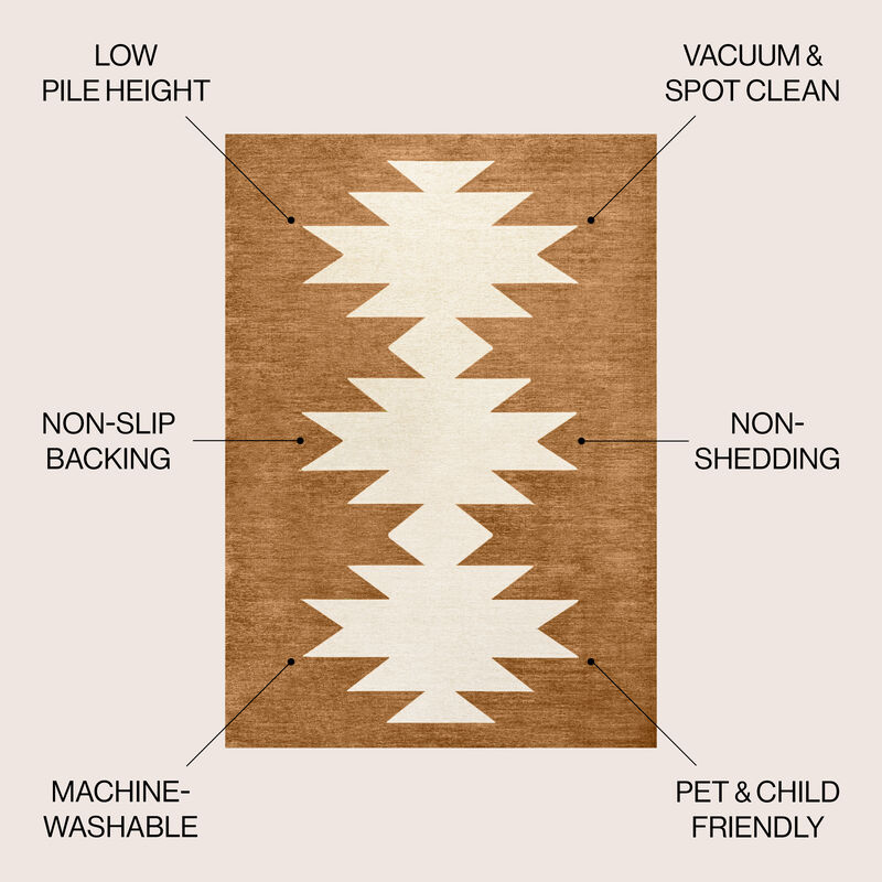 Chayton Minimalist Geometric Machine-Washable Indoor Area Rug