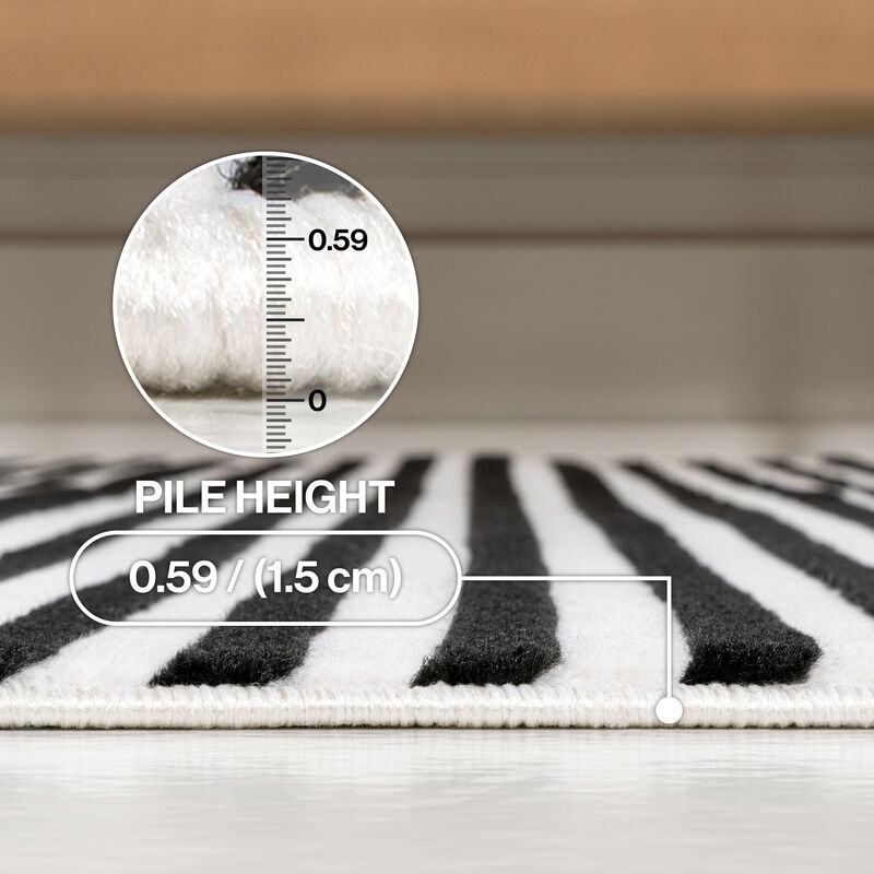 Aarhus Minimalist Scandi Striped Area Rug