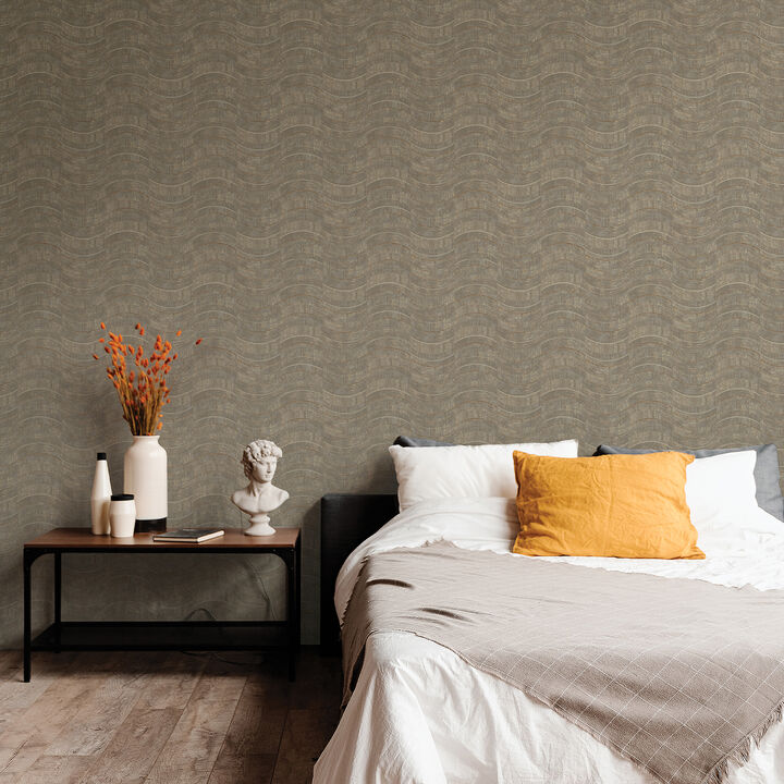 Hydra Light Grey Geometric Wallpaper