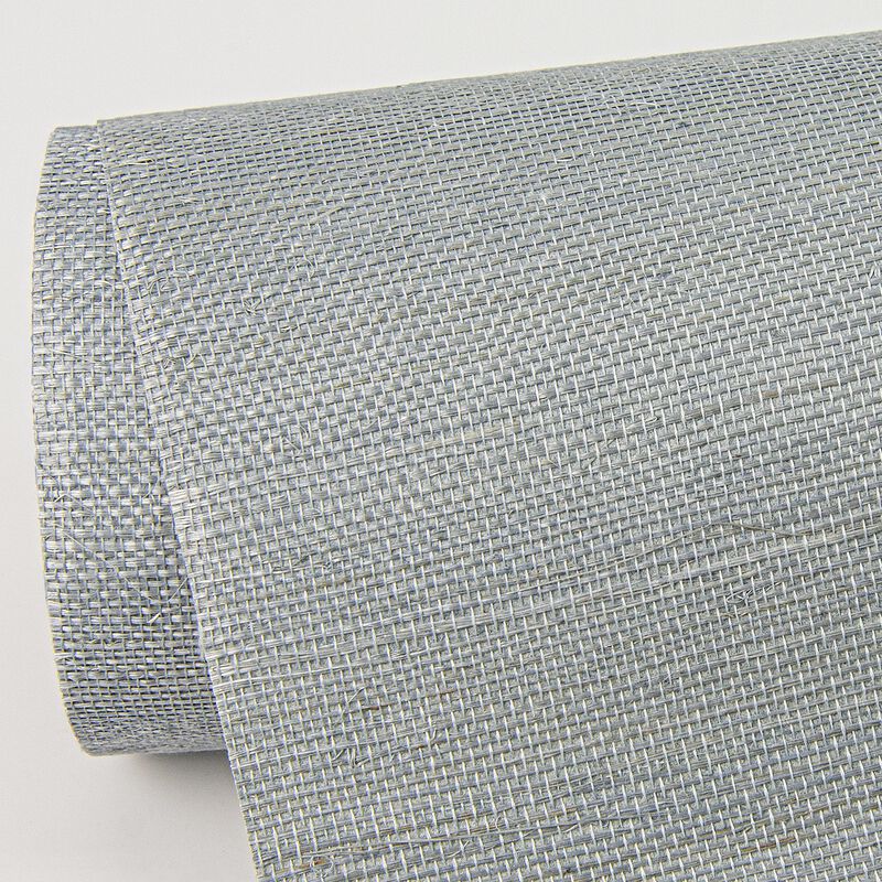 Mirador Light Blue Sisal Grasscloth Wallpaper (Double Roll) image number 5