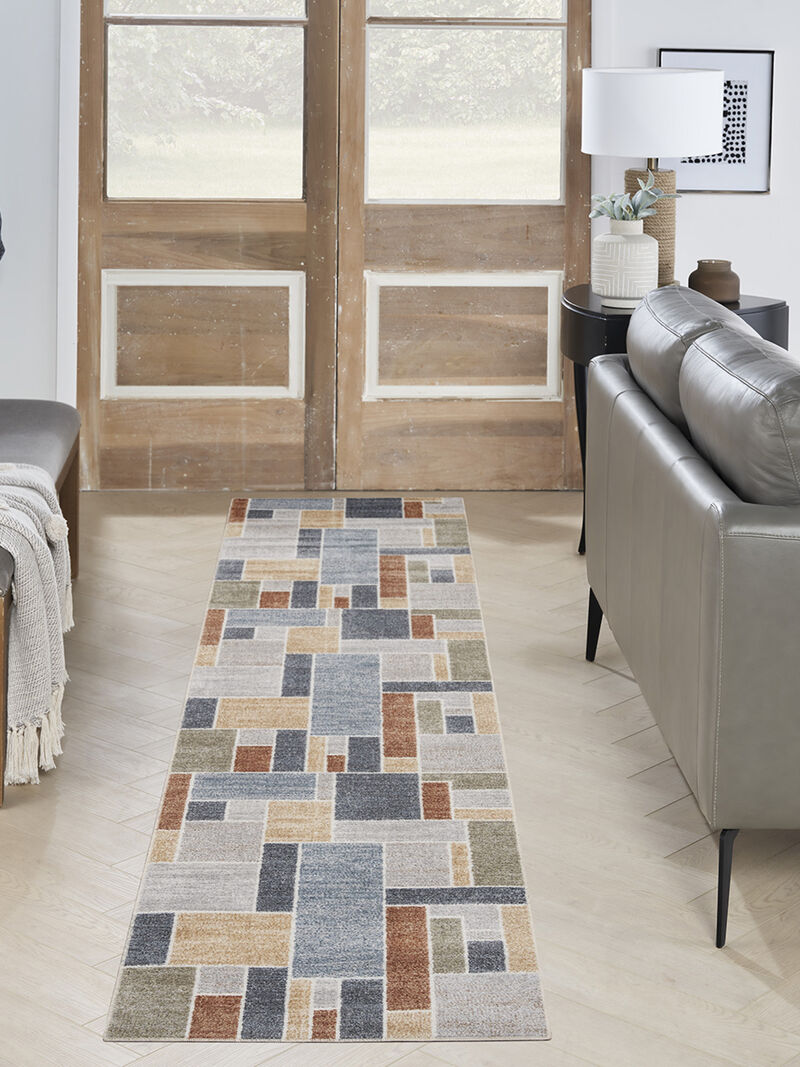 Astra Machine Washable ASW09 Multicolor 2'2" x 12' Rug