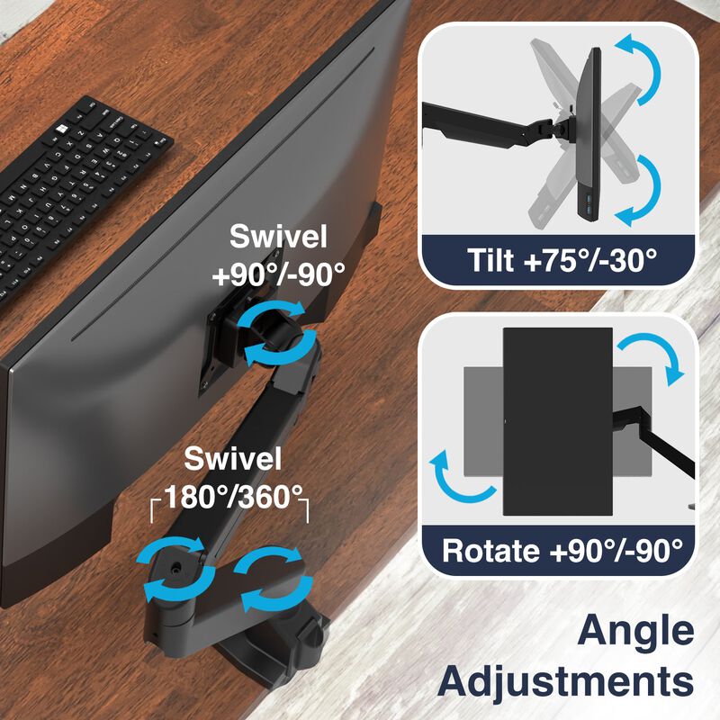 Desky Heavy Duty Single Monitor Arm (11kg+) image number 4